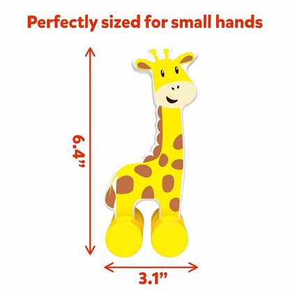 Skillmatics Wooden Animal Toys on Wheels, Imaginative Play for Toddlers, Educational Gifts for Infants 9 Months to 3 Years - Jaiman Toys
