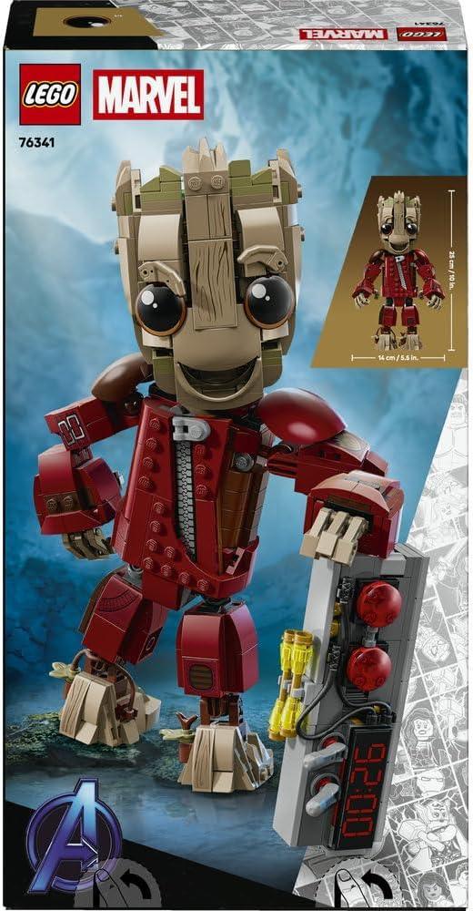 LEGO | Marvel 76341 Ravager Jumpsuit Groot Figure - Collectible Superhero Toy - Cute Desk or Bedroom Decor Idea - Birthday Gift for 10+ Year Old Boys & Fans