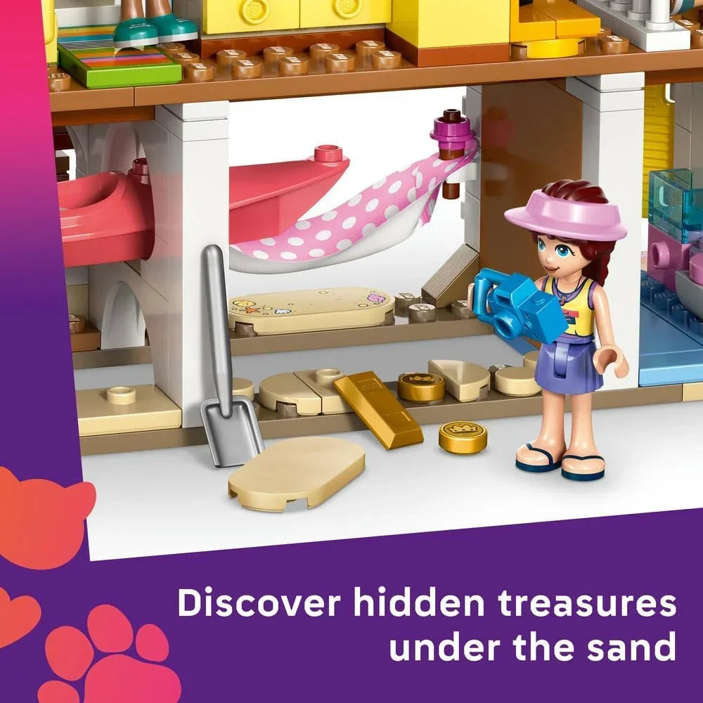 LEGO Friends 42699 Beach House with Seals - Miniature Toy Set w/ 3 Mini Dolls, 2 Sea Animal Figures and Accessories incl. Surfboard & Kayak - Birthday Gift for 7+ Year Old Girls