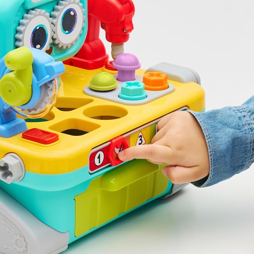 Hola 9-in-1 Robot Workbench Tool Set for Kids – Interactive Learning Toolbox with Tools, Shapes & Activities (12–60 Months)