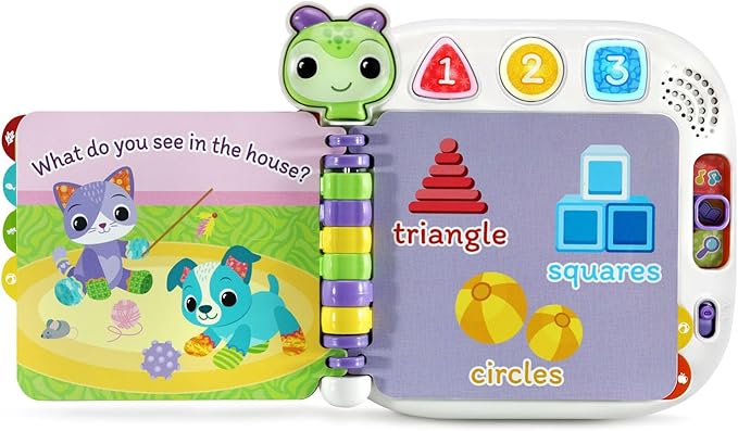 VTech Baby Peek & Turn Discovery Book | Interactive Learning Book with Lights, Sounds, Songs & Early Learning Activities