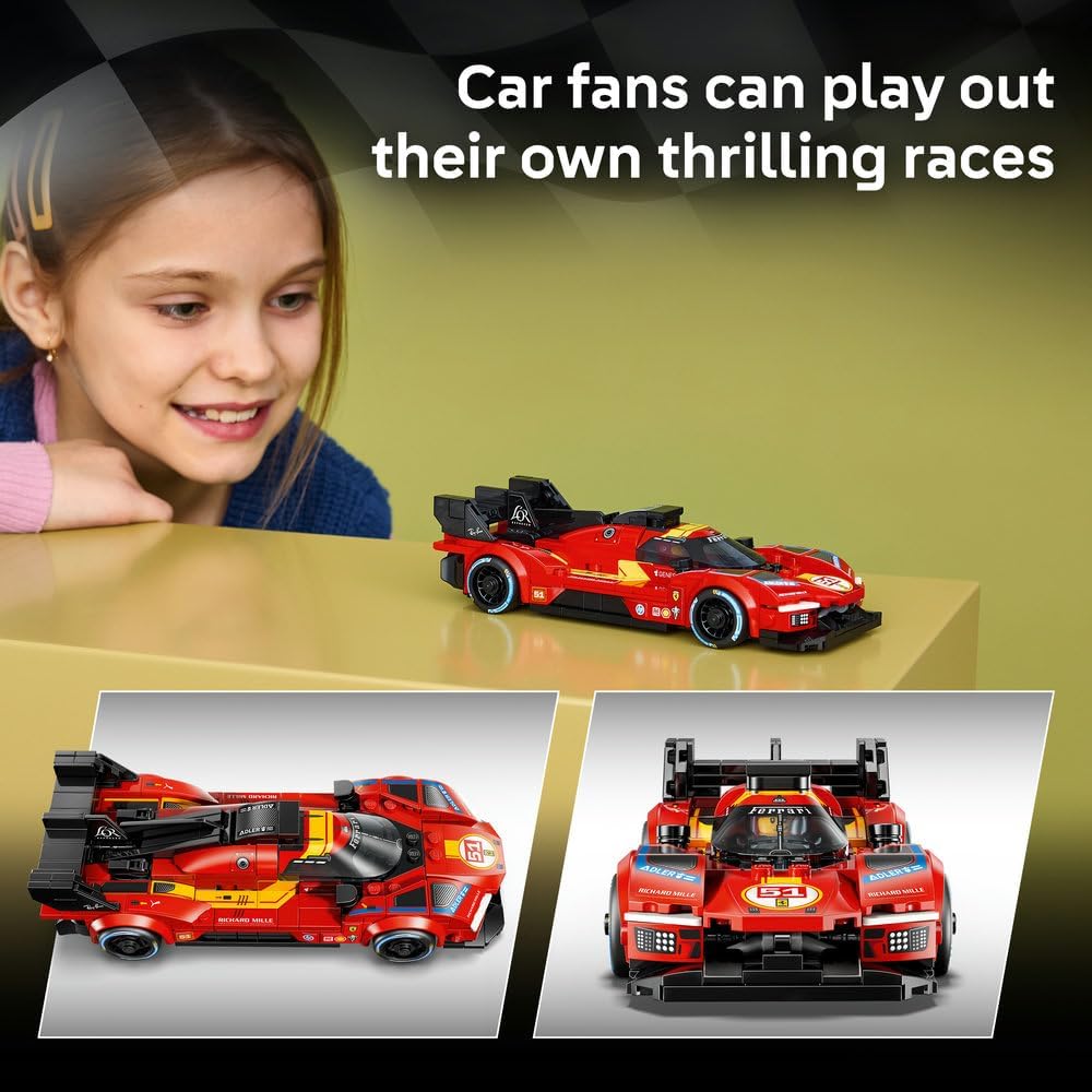 LEGO 77261 Speed Champions Ferrari 499P Hypercar Building Set | 329 Pieces | Collectible Racing Car Model