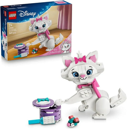 LEGO|Disney 43286 The Aristocats Adorable Marie - Toy Cat Animal Figure w/Accessories incl. a Textile Bow - DIY Bedroom Decor - Nostalgic Gift for 7+ Year Old Girls & Fans