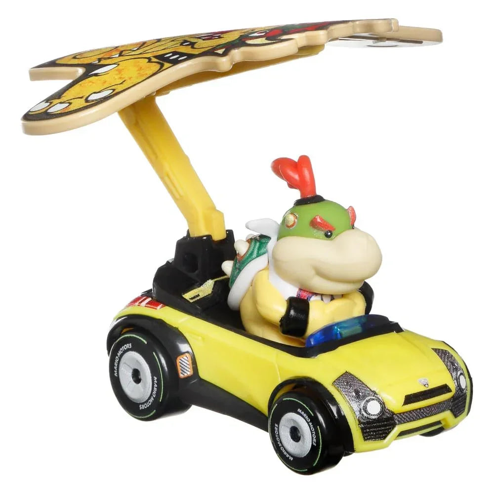 Hot Wheels Mario Kart Bowser Jr Die Cast Glider Car | Sports Coupe with Bowser Kite | 1:64 Collectible Toy | 3+ Years