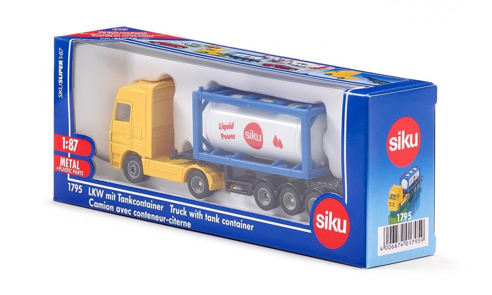 Siku 1795 Model Lorry with Tank Container (New Pc but packaging old n Damage)