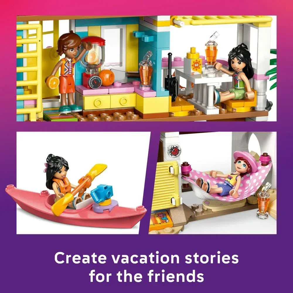 LEGO Friends 42699 Beach House with Seals - Miniature Toy Set w/ 3 Mini Dolls, 2 Sea Animal Figures and Accessories incl. Surfboard & Kayak - Birthday Gift for 7+ Year Old Girls