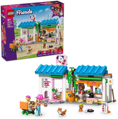 LEGO Friends 42677 Dog Treats Bakery - Toy Shop w/ 2 Mini Dolls, 4 Animal Figures, Pet Carrier and Play Food Accessories - Birthday Gift Idea for 6+ Year Old Girls
