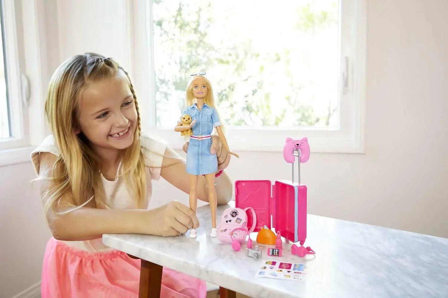 Barbie Dreamhouse Adventures Doll Playset Travel Vacation Airport Dog Fashion - Jaiman Toys