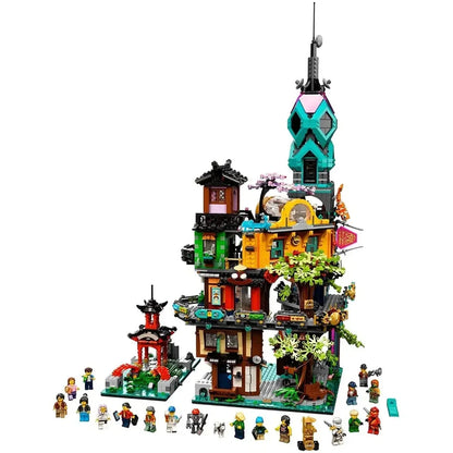 Lego NINJAGO City Gardens 71741 Building Kit; Ninja House Playset Featuring 19 Minifigures, New 2021 (5,685 Pieces), Multicolor