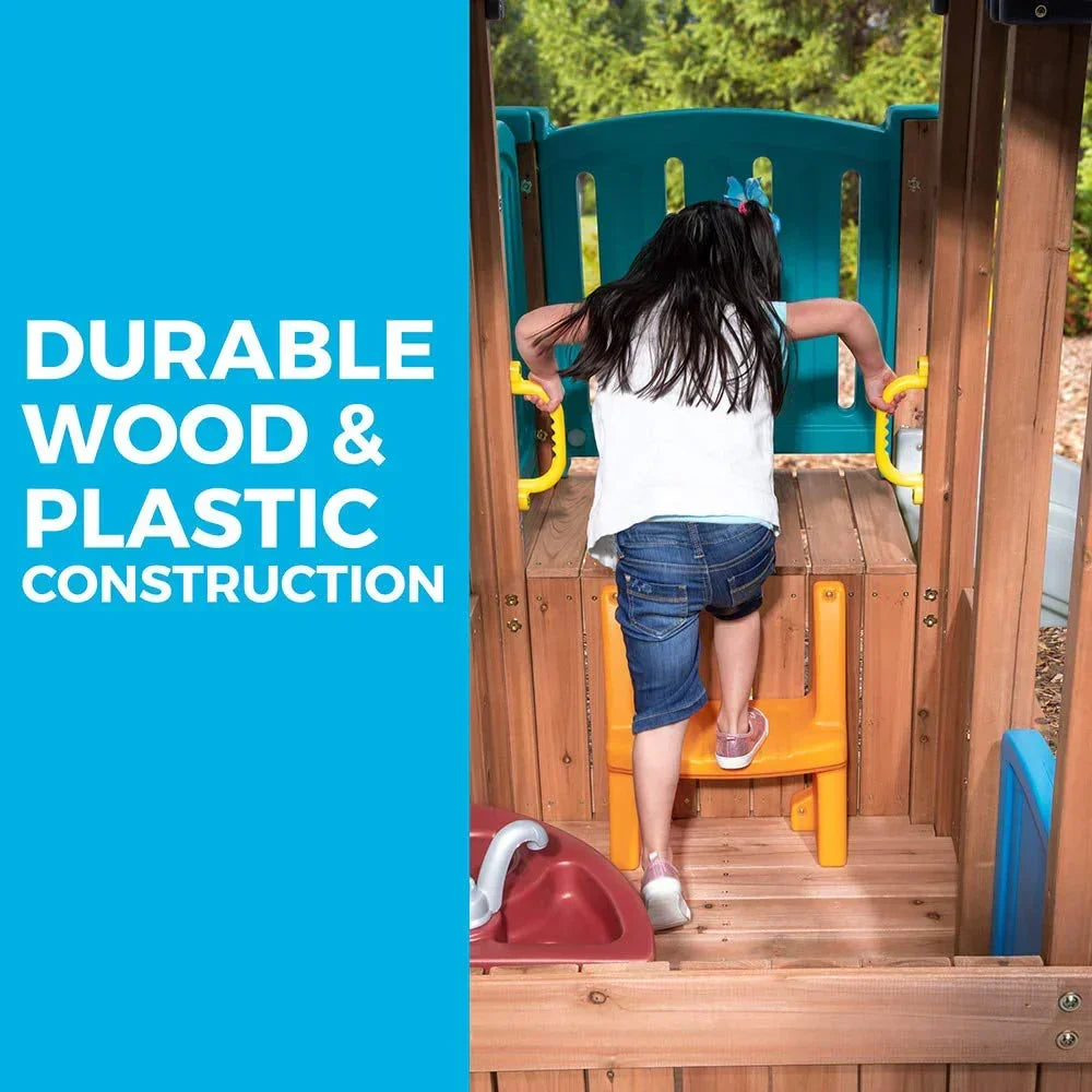 Step2 Woodland Adventure Playhouse & Slide – Outdoor Fun for Kids - Jaiman Toys