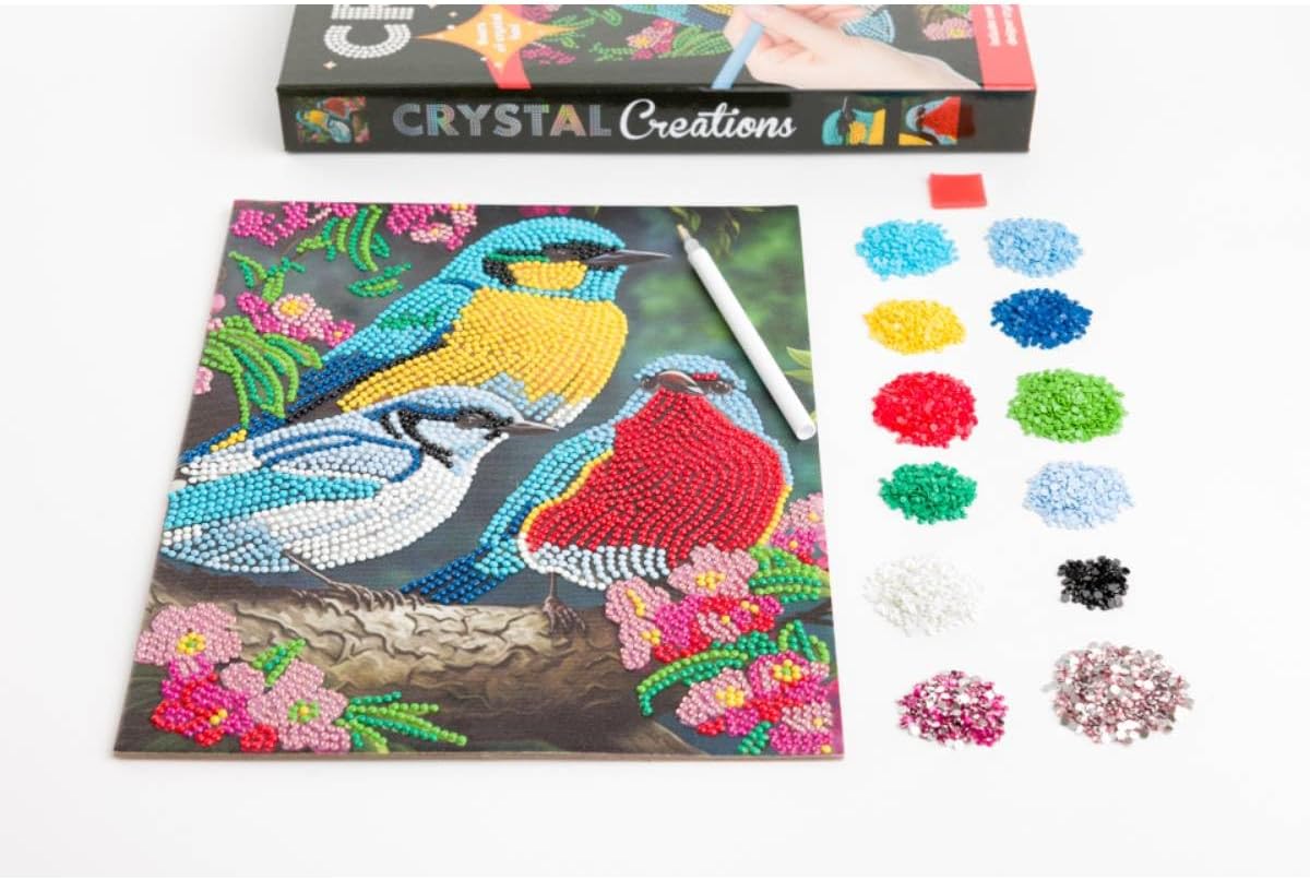 Curious Universe Crystal Creations Birds Diamond Painting Kit – DIY Crystal Art Craft for Teens & Adults
