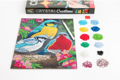 Curious Universe Crystal Creations Birds Diamond Painting Kit – DIY Crystal Art Craft for Teens & Adults