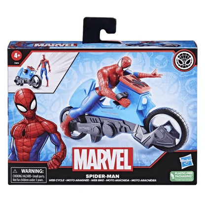 Hasbro Marvel Spider-Man Web Cycle with 6-Inch Spider-Man Action Figure | Super Hero Motorcycle Collectible