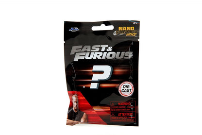Jada Toys Fast & Furious Nano Cars Mystery Blind Bag – 1 Surprise Die-Cast Metal Car (4cm)