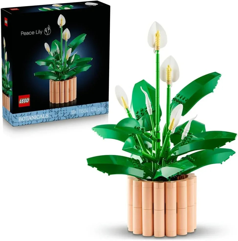 LEGO Botanicals 11504 Peace Lily - Artificial Potted Plants Set for Adults - incl. Faux White Flowers & Buds for Living Room or Bedroom Decor - DIY Gift Idea for Women - Valentine's Day Treat