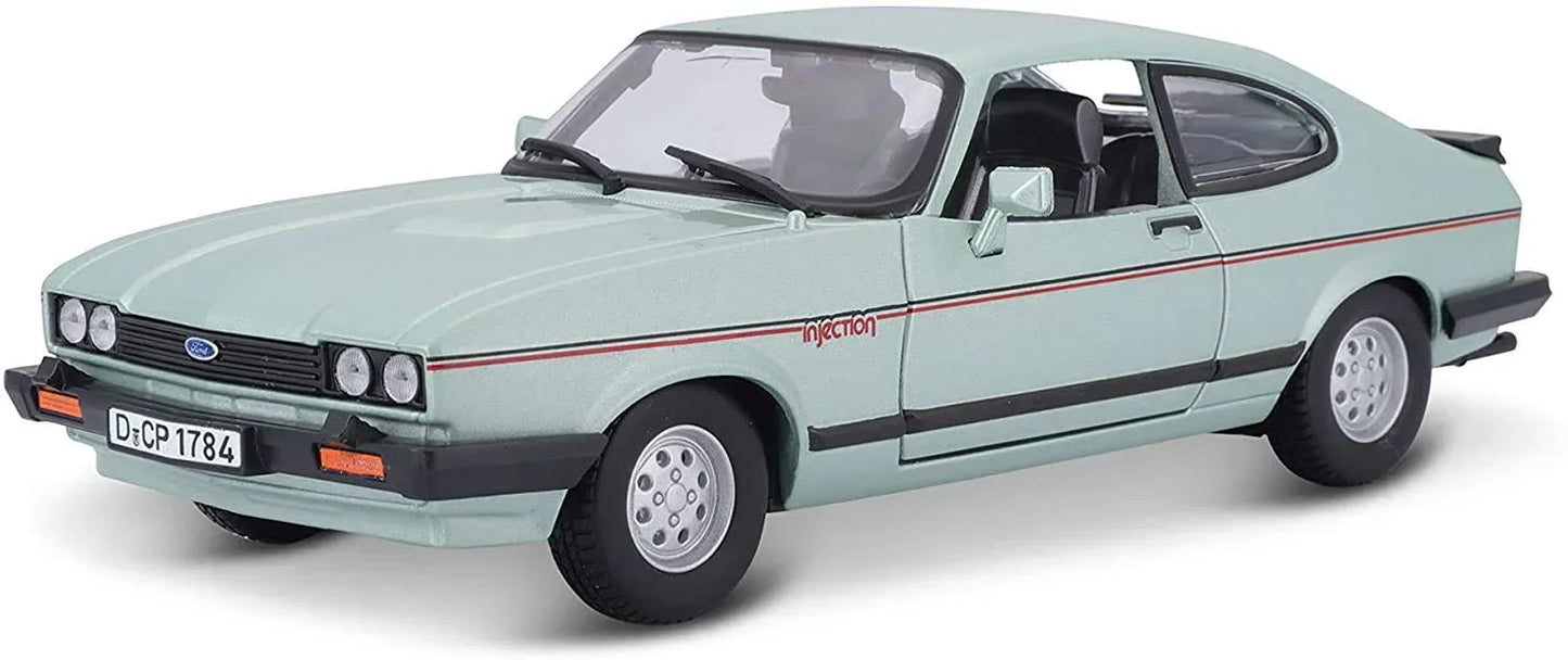 Bburago 1:24 Scale 1982 Ford Capri GT Diecast Model – Black Collectible Car