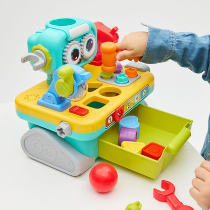 Hola 9-in-1 Robot Workbench Tool Set for Kids – Interactive Learning Toolbox with Tools, Shapes & Activities (12–60 Months)