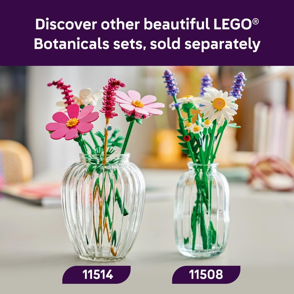 LEGO 11514 Botanicals Cosmos Flowers Building Set | 171 Pieces | Decorative Floral Display for Home & Office