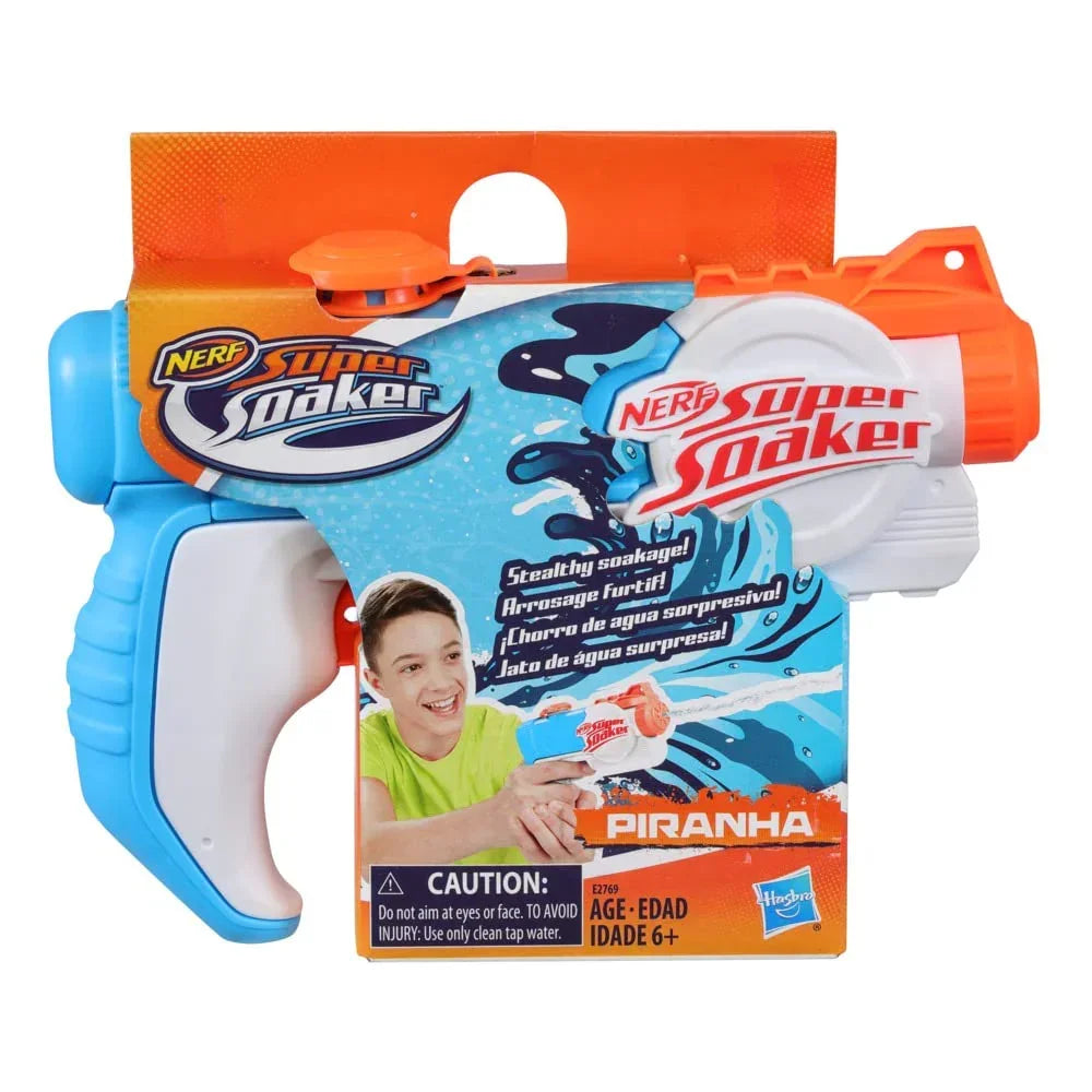 Super Soaker Nerf Piranha Toy Water Blaster for Holi - Trigger Action, Pichkari for 6 Year Old Kids, Branded Toy Pichkari for Holi Festival - Jaiman Toys
