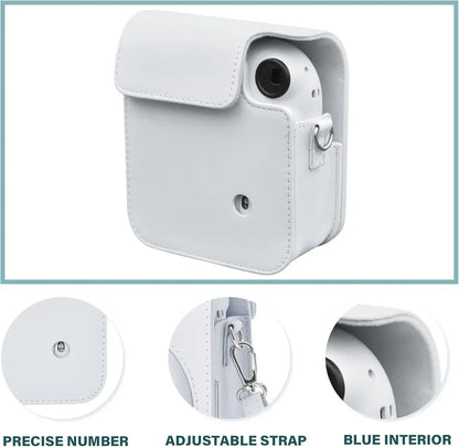 Pop & Snap in Style – Mini 12 Camera Case with Strap (Perfect Fit for Instax Mini 12) - Clay White - Jaiman Toys