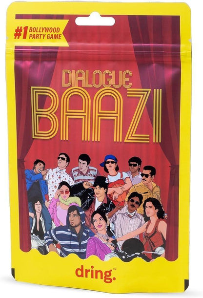 Dialogue Baazi Card Game : The Ultimate Bollywood Party Game | 100 Cards of Filmy Fun for Friends & Adults - Jaiman Toys