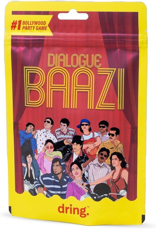 Dialogue Baazi Card Game : The Ultimate Bollywood Party Game | 100 Cards of Filmy Fun for Friends & Adults - Jaiman Toys