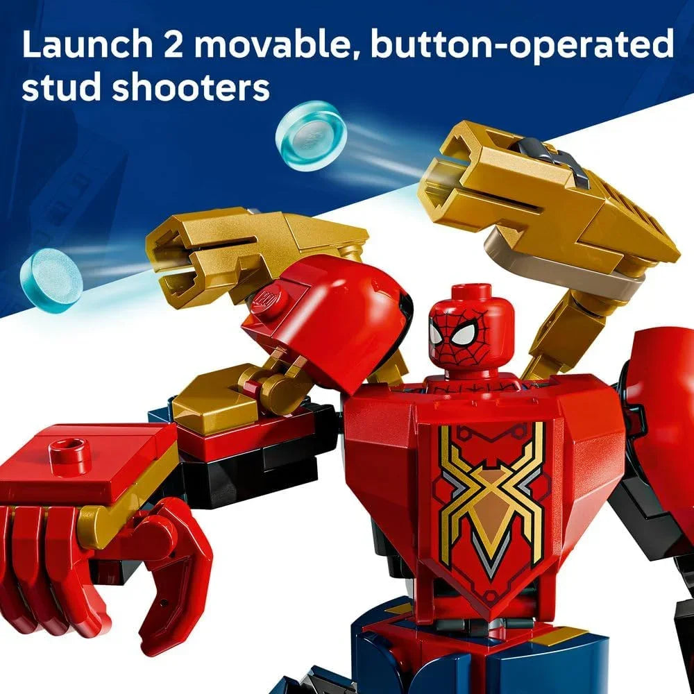 LEGO | Marvel 76338 Mech Battle: Spider-Man vs. Doc Ock - Superhero Toy w/ 2 Action Figures, 3 Minifigures, Stud Shooters & Spider Slings - Gift for 6+ Year Old Boys