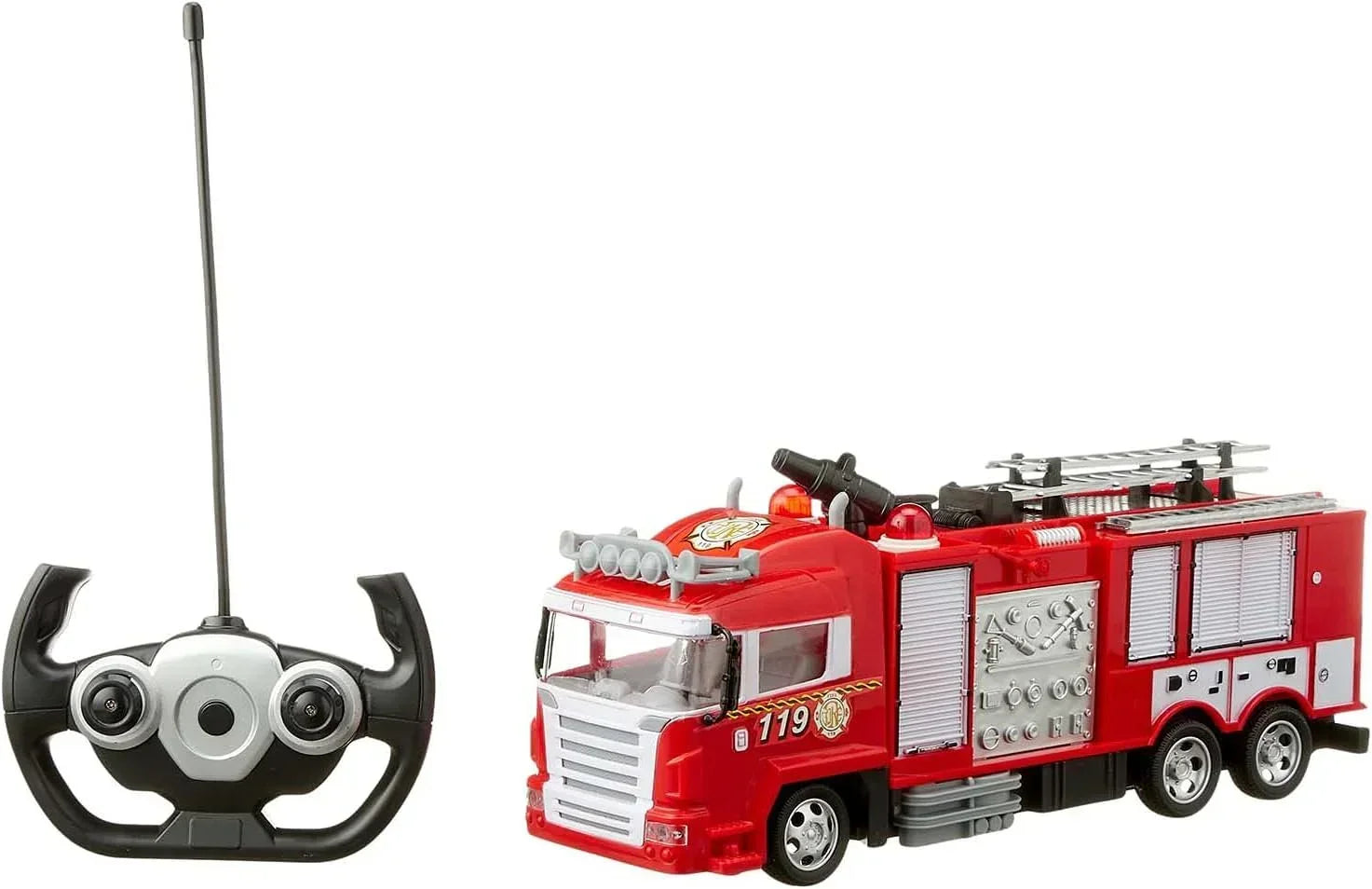 SYR Car 666-192NA Fire Rescue Truck with Remote Control for Kids, red - Jaiman Toys