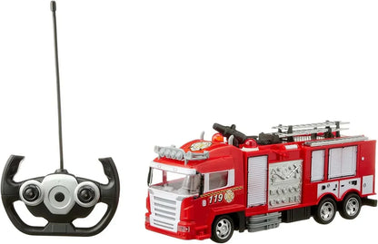 SYR Car 666-192NA Fire Rescue Truck with Remote Control for Kids, red - Jaiman Toys