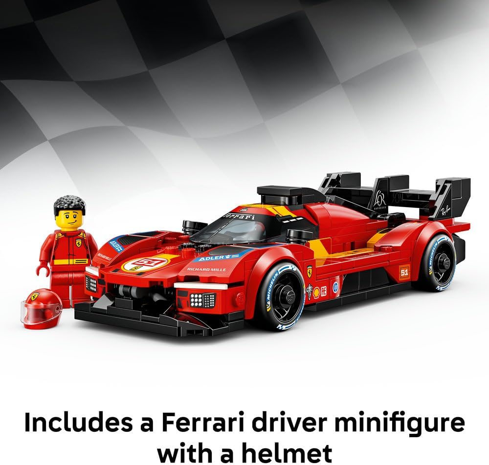 LEGO 77261 Speed Champions Ferrari 499P Hypercar Building Set | 329 Pieces | Collectible Racing Car Model
