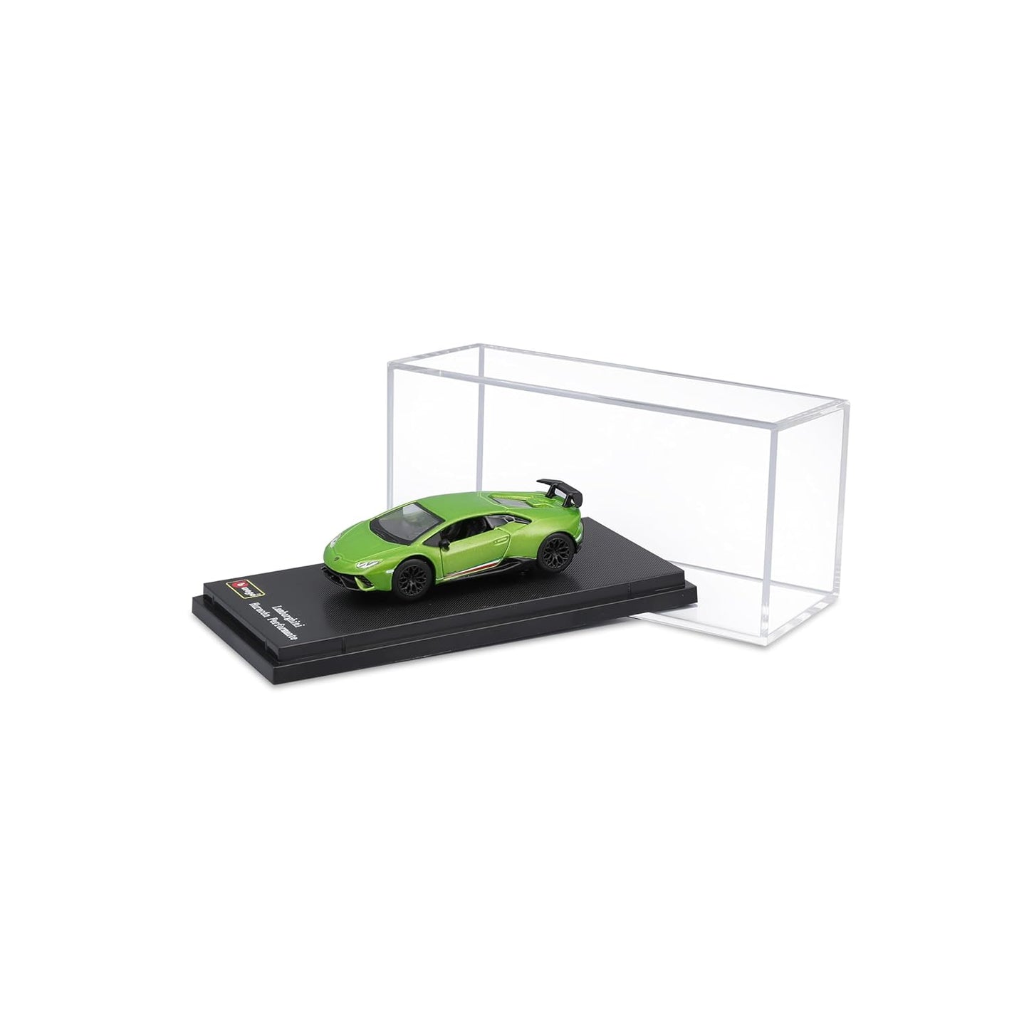 Bburago 1:64 Lamborghini Huracán Performante Green Diecast Model Car with Display Case