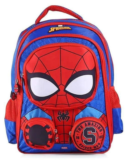 STRIDERS Spider-Man 16-Inch Premium Kids School Bag Lightweight, Trendy Backpack for 3 to 5 Year - Jaiman Toys