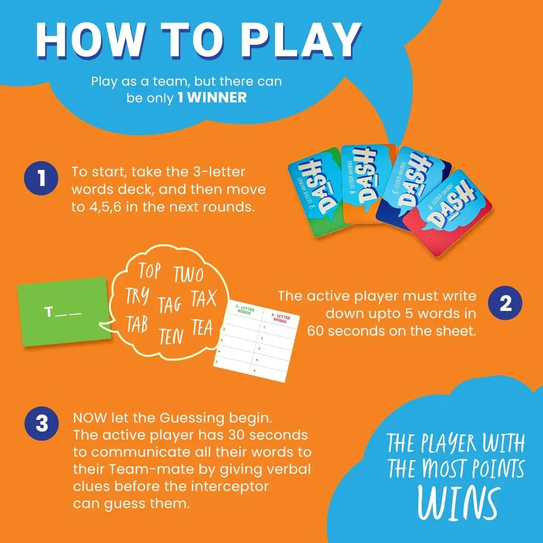 Binca Fletter Dash – Scrabble Inspired Fill in the Blanks Word Board Game (3–6 Players, 10+) - Jaiman Toys