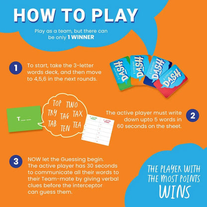 Binca Fletter Dash – Scrabble Inspired Fill in the Blanks Word Board Game (3–6 Players, 10+) - Jaiman Toys