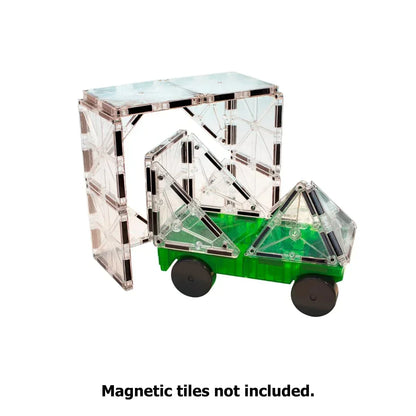 (Open Box) Magna Tiles 16022 Cars Expansion Set, Multi Color (2 Pieces) - Jaiman Toys