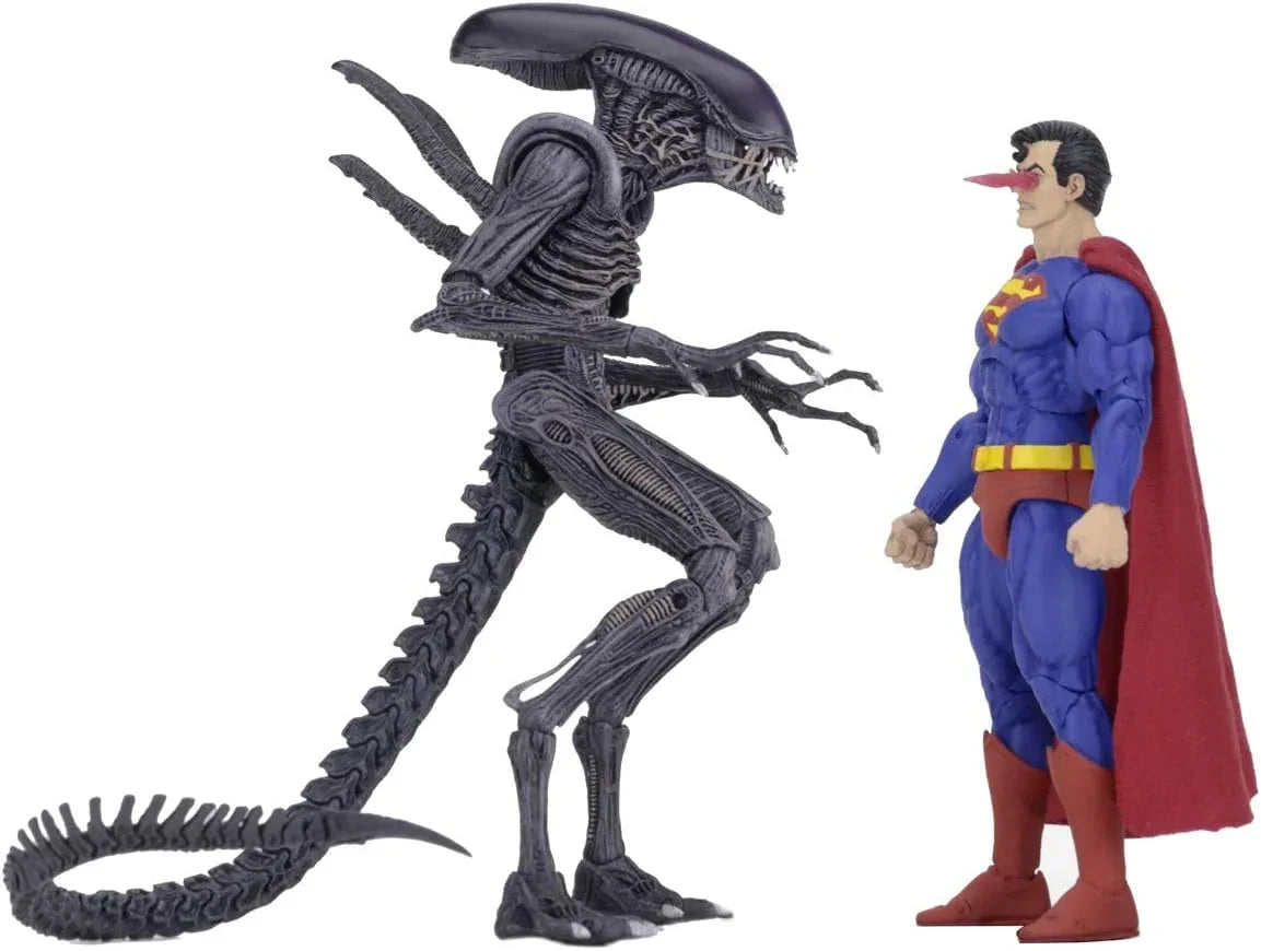Superman vs Aliens Collector Action Figure Box Set | DC Comics × Aliens Crossover | Premium Collector Edition | Display Box | 17+ Collectible