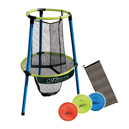 Innov8 Indoor and Outdoor Sports Equipment, Frisbee Golf Set, Goal Basket with 3 Coloured Discs, Outdoor Game for Ages 5+ - Jaiman Toys