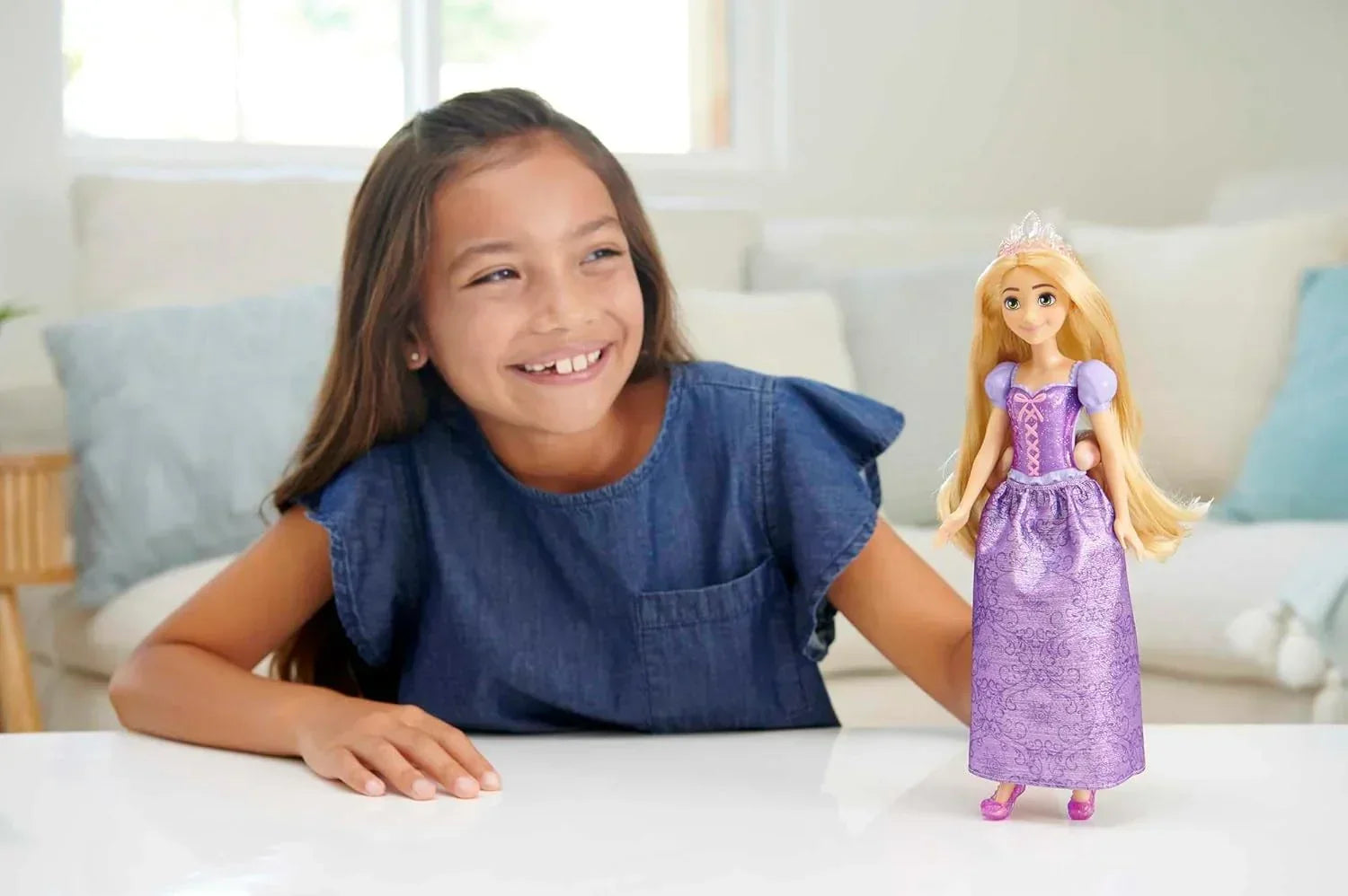 Mattel Disney Princess Dolls, Rapunzel Posable Fashion Doll with Sparkling Clothing&Accessories, Disney Movie Toys - Jaiman Toys