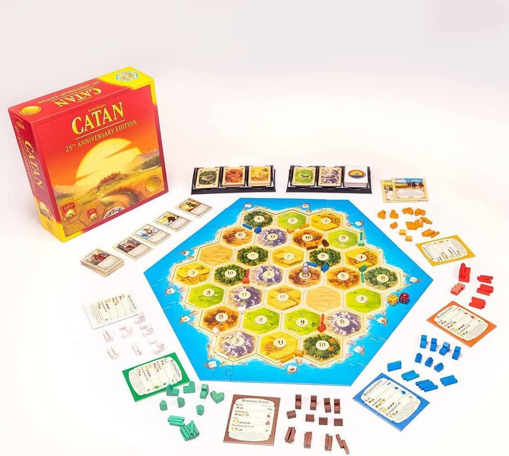 Catan 25th Anniversary Edition Board Game – Classic Strategy Game with Special Expansion & Extras - Jaiman Toys