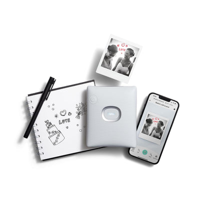 Fujifilm Instax Square Link Smartphone Instant Photo Printer+ 10 Films –Starter Kit, - 2 Color Options