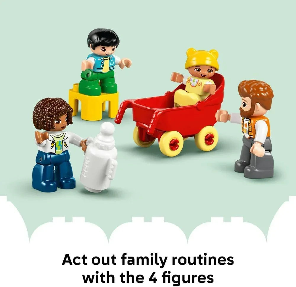LEGO DUPLO 10470 - 3 in 1 Modern Family House with Figures - Educational Motor Skills Toy for Toddlers - Interactive Montessori Set w/Doll's House Accessories - Gift for 2+ Year Old Girls & Boys