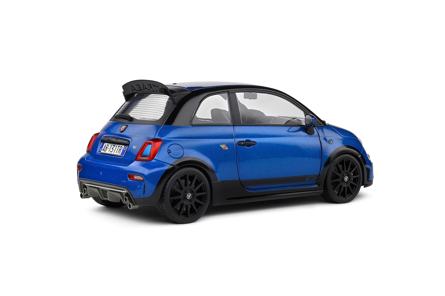 Solido 1:18 Fiat 500 Abarth Die-Cast Model Car – Blue Collector Scale Sports Hatchback