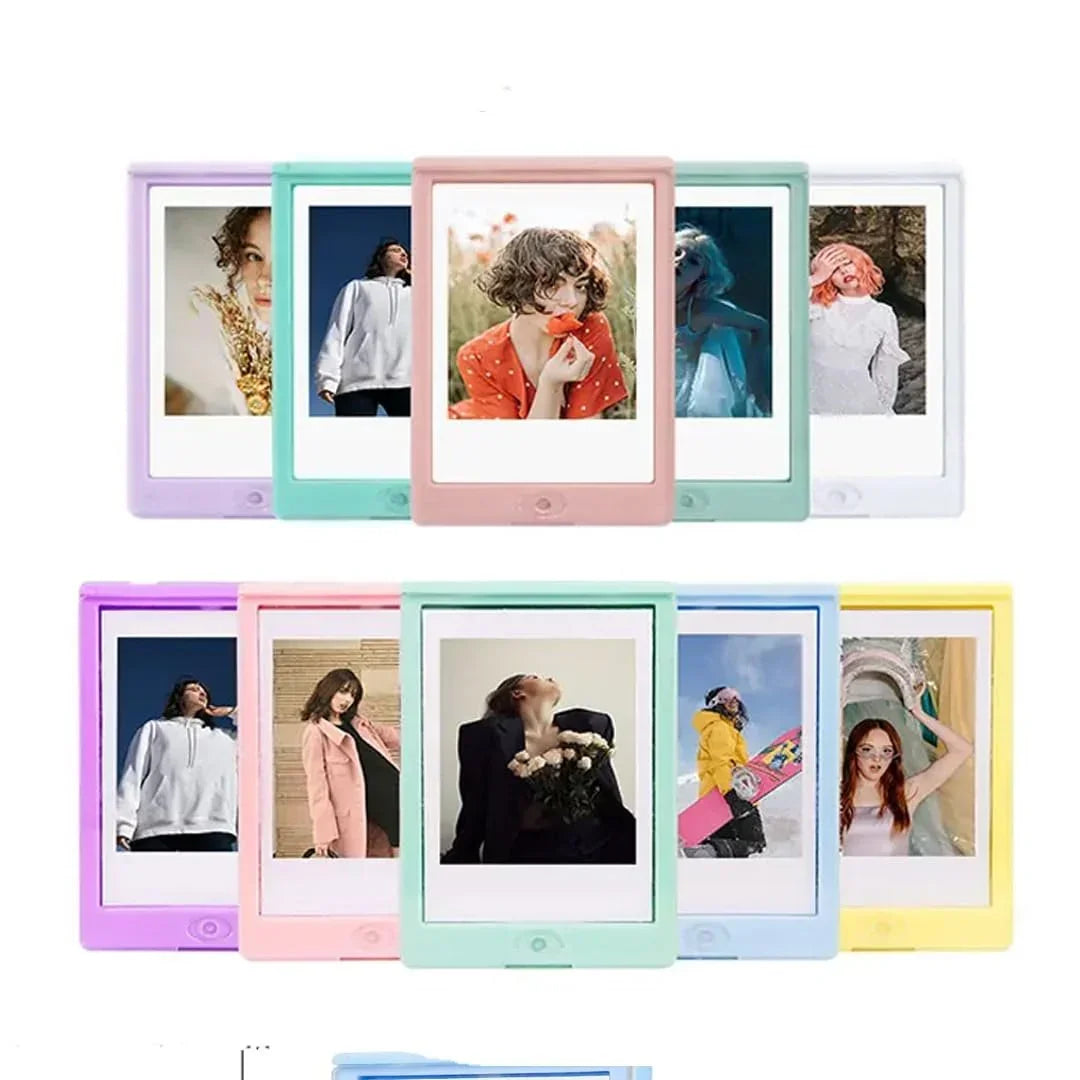 Fujifilm Instant Camera Accessories - Acrylic Photo Fram 8x8 With Instax Mini Display, Magnetic Back &amp; Stand, Frameless Photo Holder for Desk, Wall Mount or Kitchen Fits - Jaiman Toys