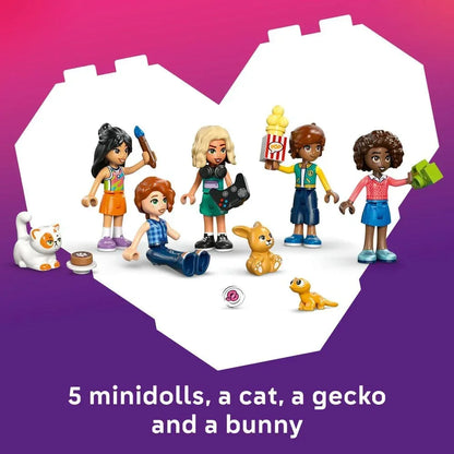 LEGO Friends 42689 Heartlake City Friends Club House Toy - Miniature Set incl. 5 Mini Dolls, 3 Pet Animal Figures incl. Toy Cat & Accessories - Birthday Gift for 8+ Year Old Girls