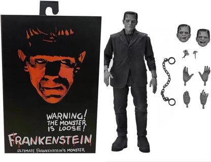 NECA Universal Monsters 90th Anniversary – Ultimate Frankenstein (Black & White) 7” Scale Figure - Jaiman Toys