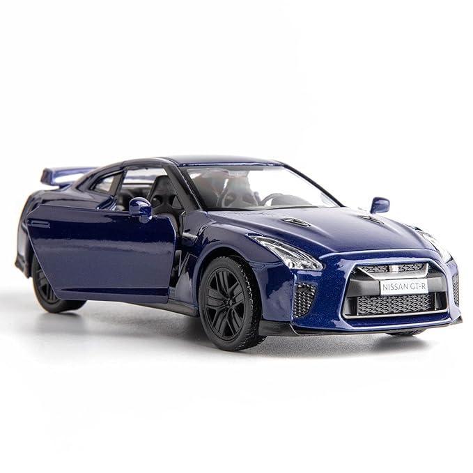 RMZ City 1:36 Nissan GT-R (R35)  Diecast Car – Blue| Openable Doors, Pull Back & Go with two variants