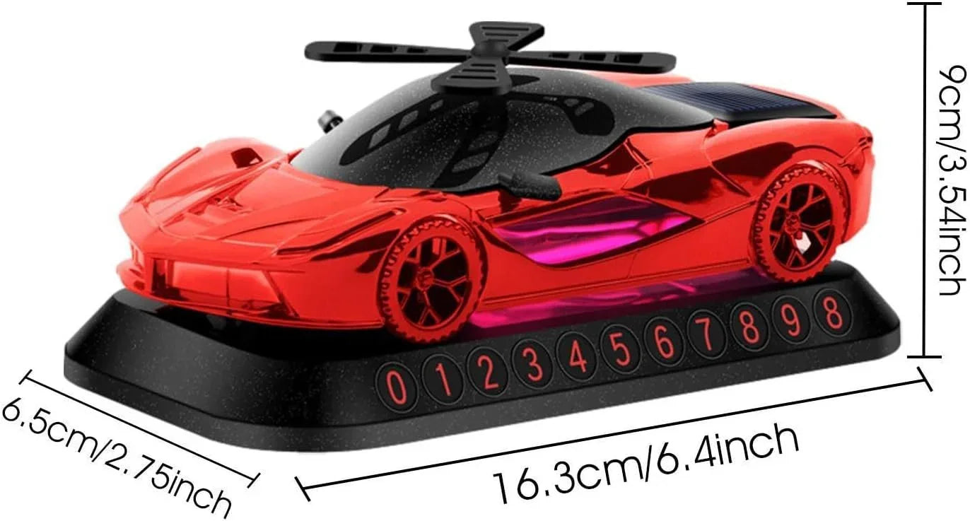 Solar Powered Car Dashboard Ferrari Car with Aroma Diffuser with refill, Stylish Car Interior Accessories (RED) - Jaiman Toys
