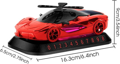 Solar Powered Car Dashboard Ferrari Car with Aroma Diffuser with refill, Stylish Car Interior Accessories (RED) - Jaiman Toys