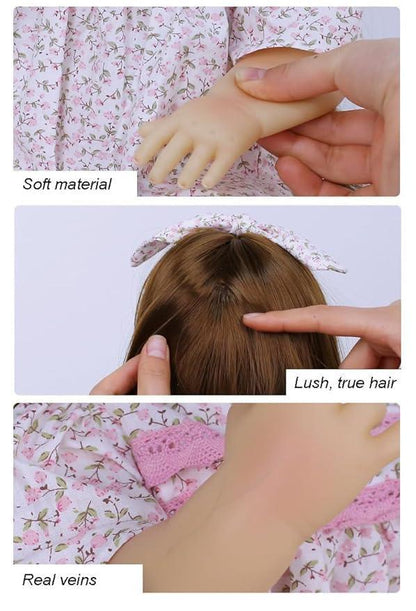 Lifelike Reborn Baby Girl Doll – Toddler with Realistic Sound & Multicolor Dress