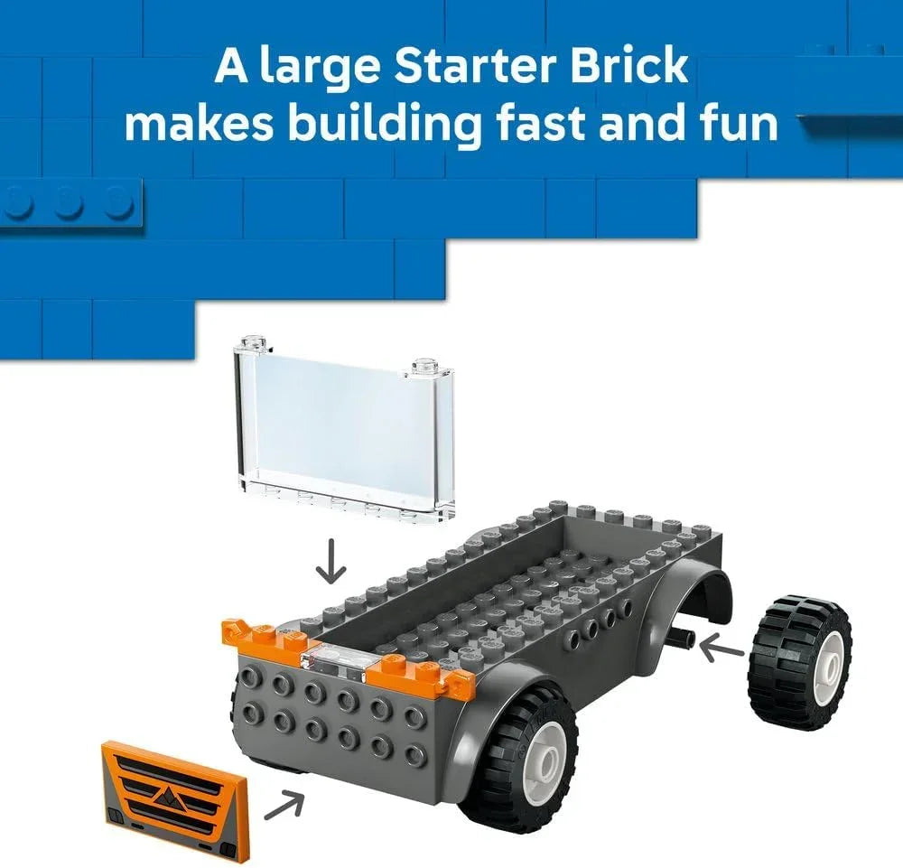 LEGO City - 60491 Motorcycle Transporter - Fine Motor Skills Toy w/Flatbed Truck, 2 Motorbikes, 2 Minifigures, Ramp & Accessories - Birthday Gift for 4+ Year Old Boys